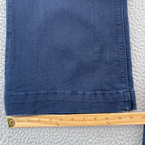 Hot In Hollywood Jean Women 2X Plus Navy Silky Denim Pull On Flare Vital Stretch - Picture 12 of 13